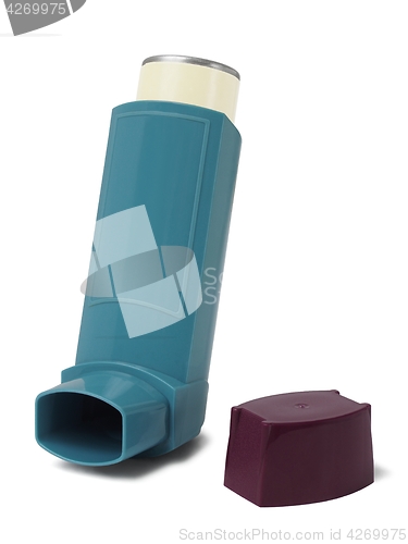 Image of Asthma inhaler on white