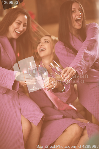 Image of girls have a bachelor party