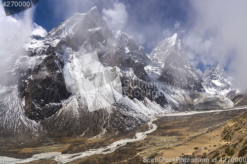 Image of Everest base camp trek Cholatse peak and Pheriche valley