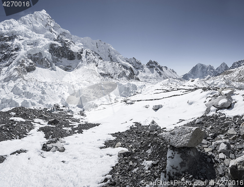 Image of Everest base camp area and Khumbu icefall