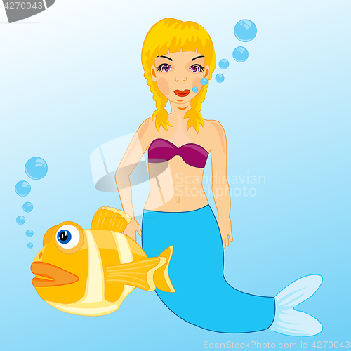 Image of Mermaid in water