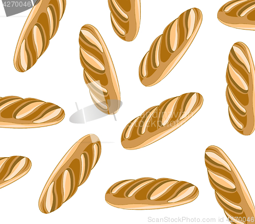 Image of Bread on white background