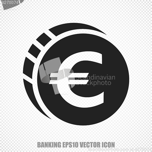 Image of Currency vector Euro Coin icon. Modern flat design.