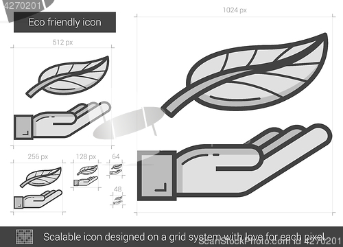 Image of Eco friendly line icon.