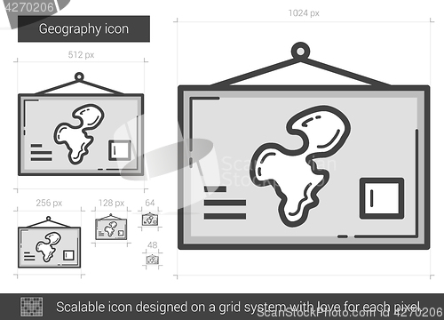 Image of Geography line icon.