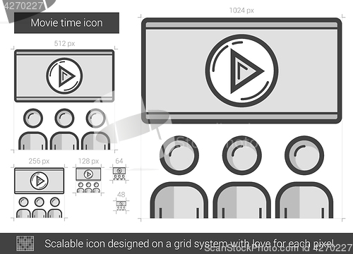 Image of Movie time line icon.