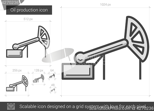 Image of Oil production line icon.