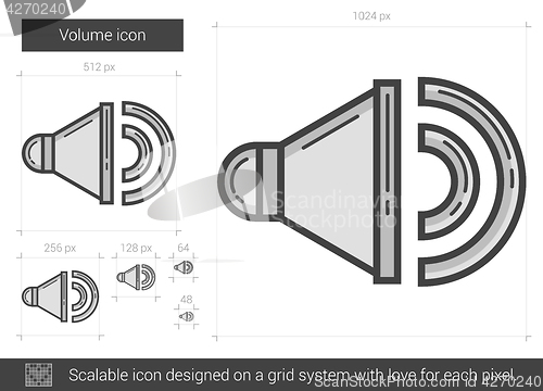 Image of Volume line icon.