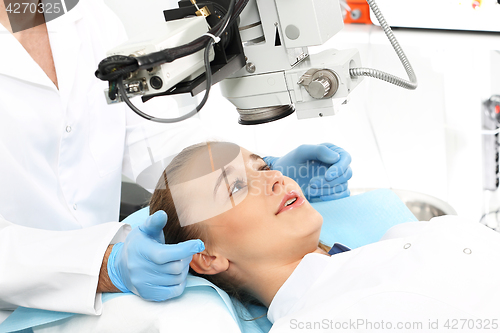 Image of Laser vision correction. Eye clinic, laser vision correction.