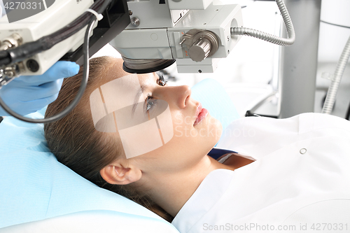 Image of Laser vision correction. Eye clinic, laser vision correction.