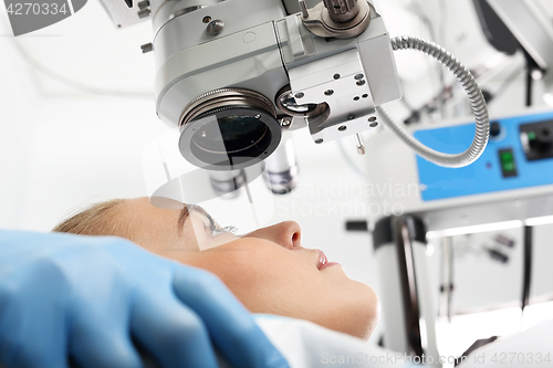 Image of Eye surgery, eye clinic. Eye surgery.