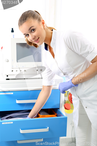 Image of Anesthesiology, anesthesiologist prepares anesthesia .