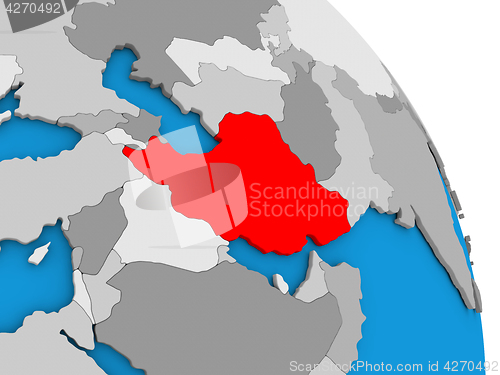 Image of Iran on globe