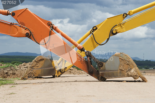 Image of Two excavator scoops