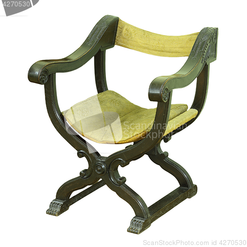 Image of old traditional chair on white