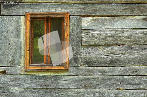 Image of window on old romanian traditional house