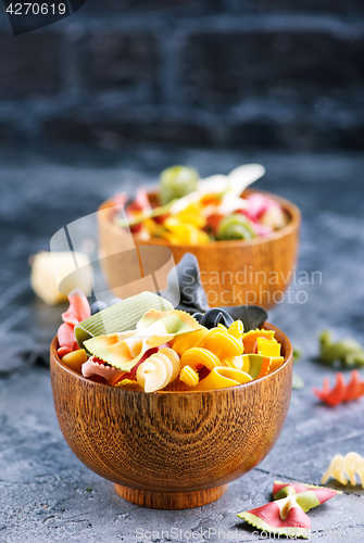 Image of raw pasta