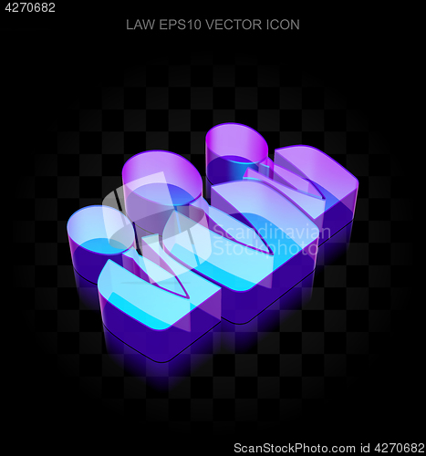 Image of Law icon: 3d neon glowing Business People made of glass, EPS 10 vector.