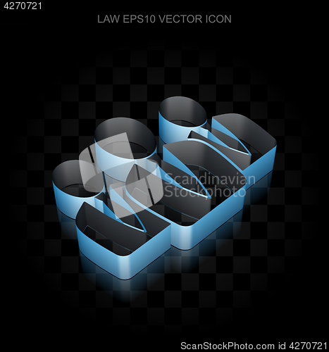 Image of Law icon: Blue 3d Business People made of paper, transparent shadow, EPS 10 vector.