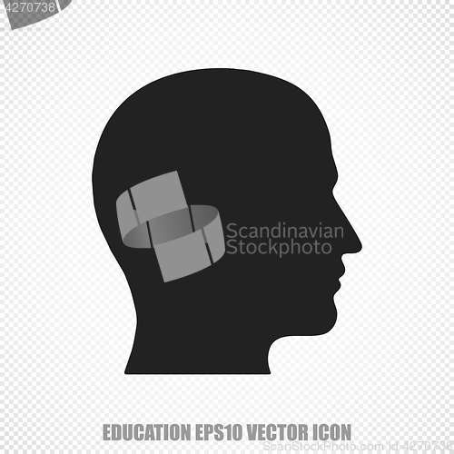 Image of Learning vector Head icon. Modern flat design.