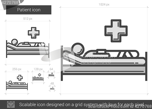 Image of Patient line icon.