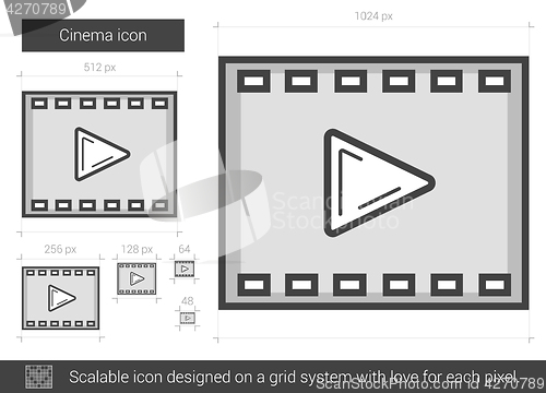 Image of Cinema line icon.