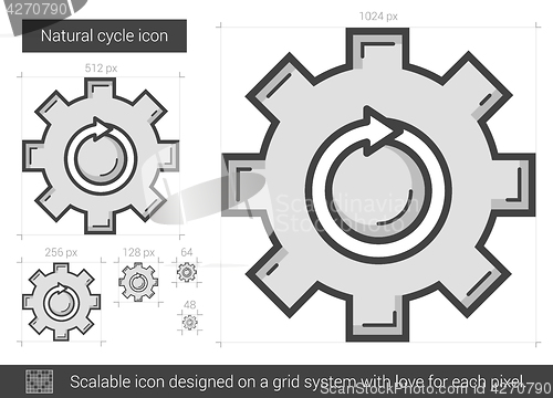 Image of Natural cycle line icon.