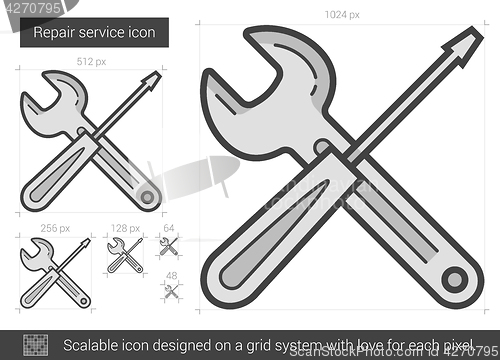 Image of Repair service line icon.