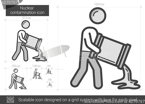 Image of Nuclear contamination line icon.