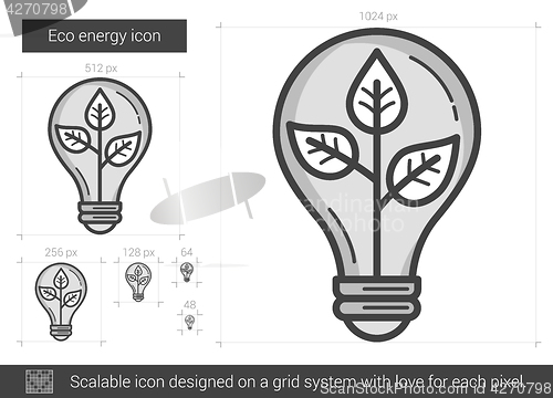 Image of Eco energy line icon.