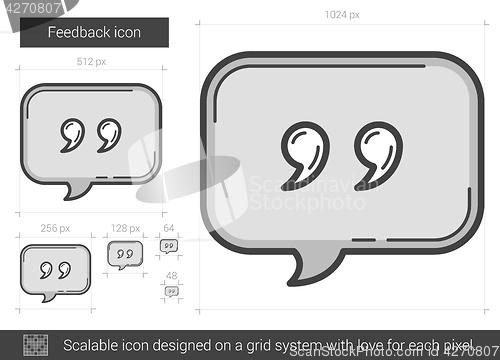 Image of Feedback line icon.