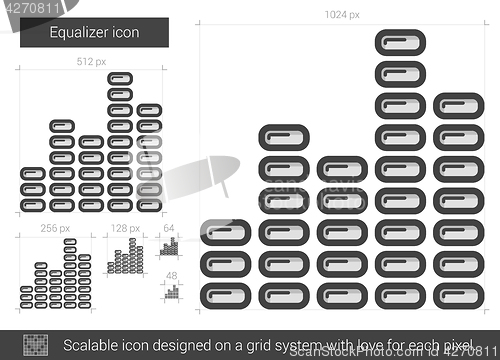 Image of Equalizer line icon.