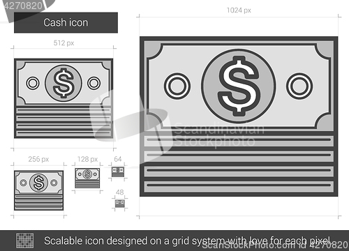 Image of Cash line icon.