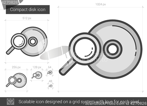 Image of Compact disk line icon.