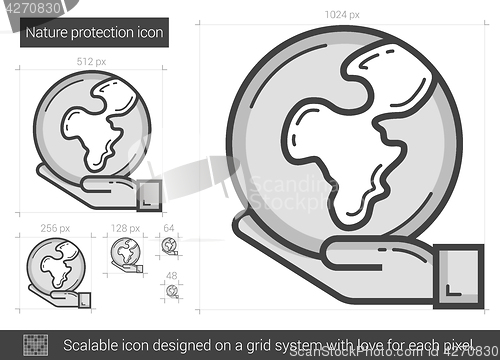 Image of Nature protection line icon.
