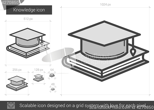 Image of Knowledge line icon.