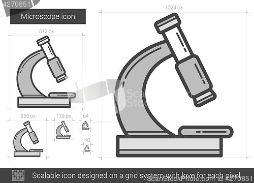 Image of Microscope line icon.