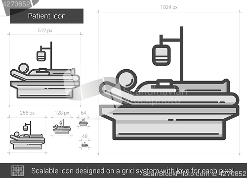 Image of Patient line icon.