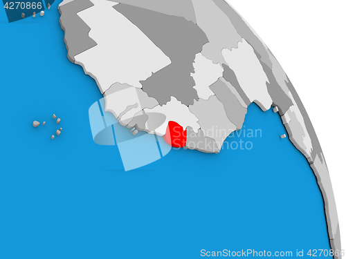 Image of Sierra Leone on globe