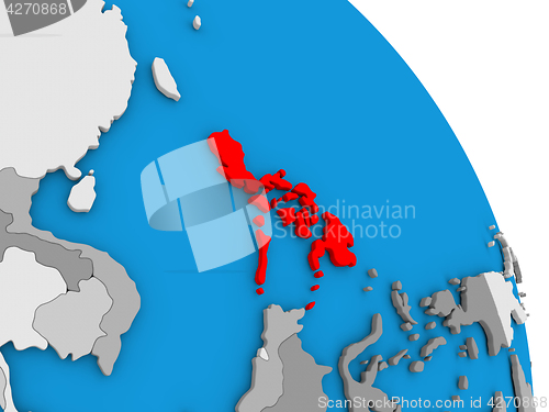 Image of Philippines on globe