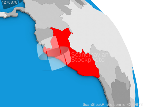 Image of Peru on globe