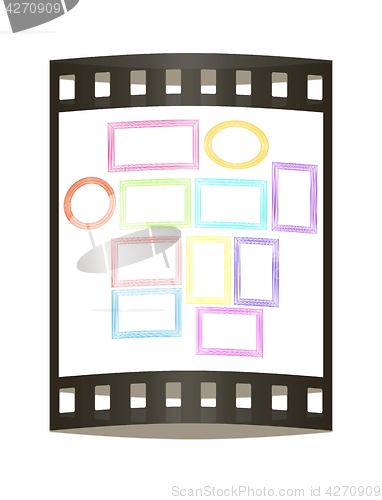 Image of Abstract frames. Conceptual design. 3D illustration. The film st