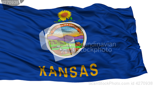 Image of Isolated Kansas Flag, USA state