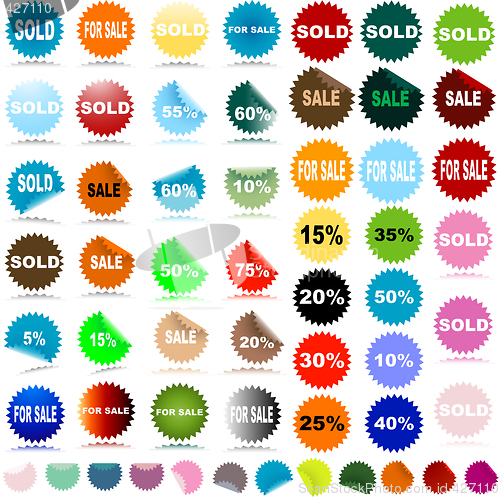 Image of sale stickers