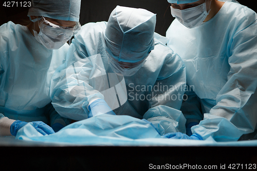 Image of Photo of doctors , black background