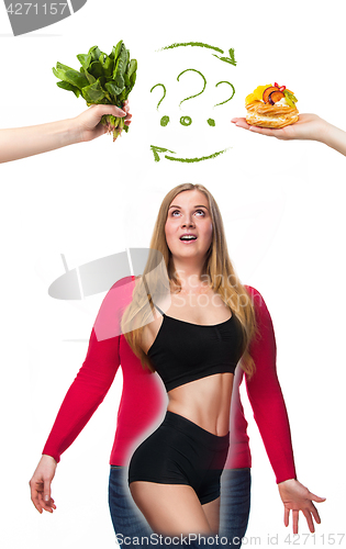 Image of Unhealthy and healthy food