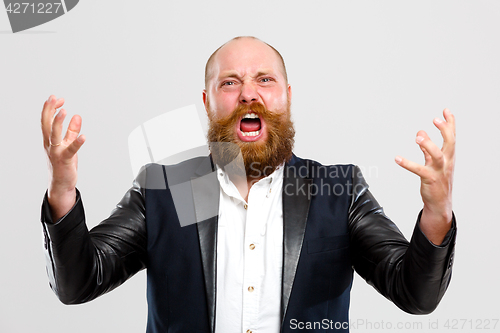 Image of Screaming man with ginger beard