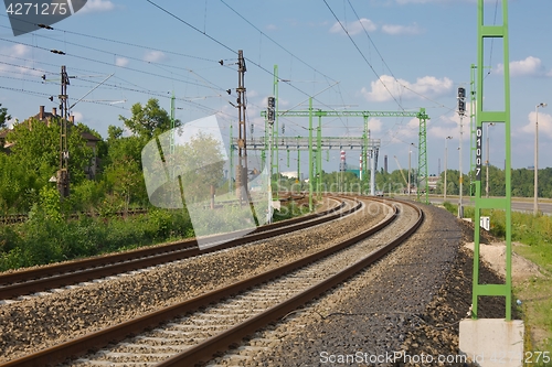 Image of Railway tracks closeup