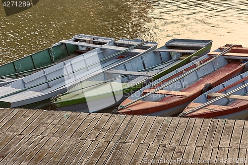 Image of Fishing Boats at a Pier