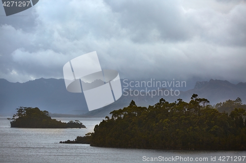 Image of Mysterious lake landscape